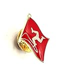 Isle of Man Manx Metal Enamel Country Flag Pin Badge