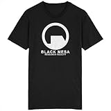 LAO CHEN PI Black Mesa Research Facility T Shirt Half Gordon Freeman Gamer Gaming Gift Black S