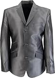 Mazeys Mens Tonic Retro Mod Suits (UK, Numeric, 38, Regular, Regular, Sliver Grey Jacket)