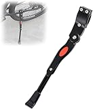 NOLLAM Bike Kickstands for Koga Miyata Adventure miyata Prologue Prologue,Aluminium Height Adjustable Bicycle Stand Kick Support Rear Side,for Mountain Road Bike Of 20"-27.5",Black