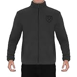 West Ham United FC Men's Official Full Zip Fleece Jacket – Grey, Medium
