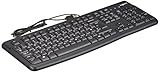 Logitech K120 Wired Business Keyboard for Windows or Linux, USB Plug-and-Play, Full-Size, Spill Resistant, Curved Space Bar, PC/Laptop, QWERTY UK Layout - Black
