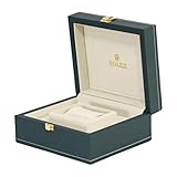 BoBoHome Emerald Green Leather Watch Organizer, Felt Lined & Scratch-Resistant Foldable Flip Watch Box for Rolex Submariner