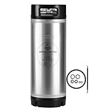 Hilangsan New 5 Gallon Keg Corny Keg, Stainless Steel Cornelius Keg with Ball Lock Keg Fittings, 5 Gallon Beer Keg with Dual Rubber Handle, Ball Lock Keg for Home Brewing