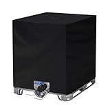 NEVERLAND IBC Tank Cover - Heavy Duty 420D IBC Covers - Outdoor 1000 Liters Water Tank Cover - Waterproof Dust-Proof IBC Container Covers - Anti-snow Windproof Anti-UV (120x100x116cm)