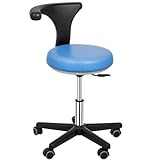 360° Rotation Mobile Dental Stool Medical Assistant Nurse Chair Blue