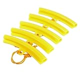 TKSE Rim Edge Tire Guard,Car Tire Rim Protector,5Pcs Motorcycle Wheel Rim Saver Tire Changer Tools and 15cm Tire Changer Guard Fixing Tyre Rim Cover for Car Wheel(Yellow:15x2.5cm)