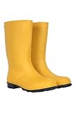 Mountain Warehouse Plain Kids Wellies - Waterproof, Soft Jersey Lined Wellington Boots, Gripped Sole, Boys & Girls - Spring Summer, Rain, School, Outdoors Mustard Junior Shoe Size 2