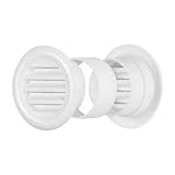 White Mini Circle Air Vent Grille Door Round Ventilation Cover