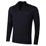 J.Lindeberg Mens Merino Blend 1/2 Zip Sweater - Navy - XL