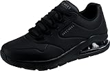 Skechers Mens Uno 2 Air Around You Sneaker, Black Duraleather Black Trim, 8 UK