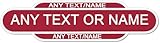 Railway Station Totem Sign, Personalised Metal, Multiple Colours and Sizes, Rust-Proof (Maroon, 277 MM x 69)