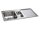 1.5 Bowl Stainless Steel Kitchen Sink, RHD W103 x D51 - Carron Phoenix IBIS 150