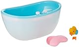 BABY Born Bath Bathtub 832691 - Accessories for 36cm & 43cm Dolls with Light/Sound Effects For Toddlers - Includes Pillow & Squirting Duck - Batteries Required - Suitable from 3 Years