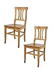 t m c s Tommychairs - Set of 2 chairs ARTEMISIA suitable for kitchen and dining room, strong structure and seat in durmast painted beechwood