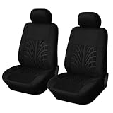 Car Seat Cover Sets for Nissan Micra K12 2003-2010, Car Front Seat Covers, Auto Breathable Seat Covers Cushions, Easy Fit,A Black
