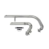 For Y&amaha For Virago 125 250 XV125 XV 125 XV250 XV 250 Motorcycle Exhaust Pipe Muffler Exhaust System Pipe Motorcycle Exhaust Muffler(Chrome)
