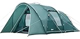 Portal Luxury 6 Man Tunnel Tent Large Family Tent with Living Area 2 Bedroom Dividable 3000mm Waterproof 5 Man Camping Tall Standing up Height with Sewn-in Groundsheet 5-6 Person