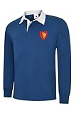 Uneeek Clothing France Long Sleeve Rugby Shirts. 6 Nations Rugby (UK, Alpha, L, Regular, Regular, Royal Blue)