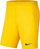 NIKE BV6865-719 Y NK DF Park III Short NB K Shorts Unisex Tour Yellow/(Black) Size XL