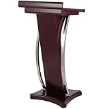 Church Pulpit Podium for Presentations - Wooden Podium for Churches, Classroom, Conference Room - Mobile Table Ideal for Company Campus