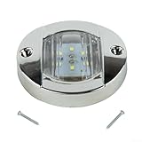 Zoegneer Waterproof LED Stern Light for Marine Boat, Super Bright, Electroplating, Wide Application (White)