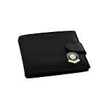 GIFTSEARCH UK Peterborough United FC 'The Posh' Football Club Genuine Black Leather Wallet