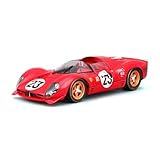 Bburago FERRARI RACING DAYTONA 330 P4-1:24 Scale - Incredibly Detailed Die-Cast Replica Collectible Race Car, Red