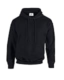 D&H CLOTHING UK Premium Adult Unisex Premium XS-6XL Pullover Heavy Blended Hooded Fleece Jumper Work Wear Sweatshirt Hoodies Top Plain BNW Unisex Black