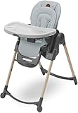 Maxi-Cosi Minla Evolutive Highchair, 0–14 Years, up to 60 kg, Baby High Chair, 9 Height Options, 5 Recline and 4 Tray Positions, Compact Fold, Adjustable Footrest, Eco Care, Beyond Grey