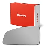 SpareLine Wing Door Mirror Glass - Adhesive‑Type Convex for Proton Savvy 2005-2011 (Left/Near‑Side/Passenger)