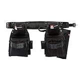 The Diamondback Artisan Tool Belt System, Right Handed, Black, Small | for Carpenters Electricians Roofers Drywall, Pouches Hold Tools Fasteners and Ties, Padded, Hammer Holder