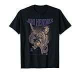 Jimi Hendrix Playing Guitar Purple Yellow T-Shirt