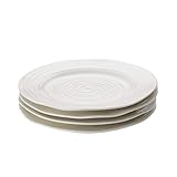 Portmeirion Home & Gifts CPW76801-X Side Plates, Porcelain, White,White