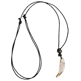 TOGEVAL Acrylic Tooth Pendant Necklace Distinctive Retro Tooth Jewelry Unisex Design for Everyday Wear Lightweight Comfortable Empowering Symbol of Strength