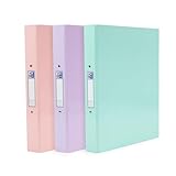 Oxford A4 Ring Binders, Pastel, 40mm Folders, Pack of 3
