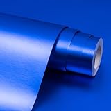 Blue Matte Gift Wrapping Paper Roll, 43cm X 12m Solid Color Birthday Wrapping Paper for Wedding, Valentine's Day, Birthday, Party, Festival Gift Decorations