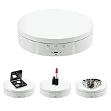 Mcbazel 360 Degree Rotating Display Stand for Photography,Electric Rotating Turntable Motorized Rotating Stand Display Table 10KG Load for Jewelry, Watches, Digital Products - 5.7Inch(White)
