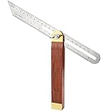 WANTOUTH Adjustable Carpentry Square Bevel Gauge Sliding Bevel 8 Inch Hardwood Handle Stainless Steel Blade Ruler T Bevels Angle Finder Craft Bevels Tool for Craftsman Carpenter Architect Woodworking