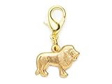 Miniblings Lion Charm Pendant for Bracelet Leo Zodiak Safari Africa Gold