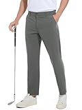 Holure 32'' Men's Golf Trousers Waterproof Straight Fit Lightweight Stretch Outdoor Pants with Pockets Casual Pants Light Gray 08-36