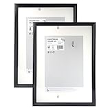 Ikea KNOPPANG Black Photo Frames, 30x40 Centimetres, Fibreboard & Plastic - Set of 2 (903.871.20)