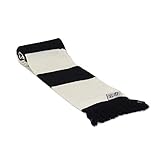 fan originals Retro Football Bar Scarf in Fulham Colours Black White