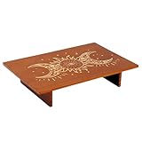 PH PandaHall Altar Table, 12 x 7.8 inch Wooden Meditation Table Altar Wood Wiccan Tables Buddhist Shrine Triple Goddess on Tables for Room Engraved Mystic Decor Wiccan Supplies