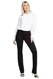 NYDJ Women's Marilyn Straight Leg Color jeans, Black Bdm, 16 UK