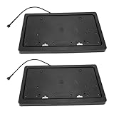 2pcs License Plate Flipper, Electric Number Plate Holder, 34 x 19 x 2 cm, Number Plate for US License Plate with Remote Control, Flip Cover Cover, Car Number Plate Holder