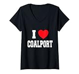 Womens I Love Coalport V-Neck T-Shirt