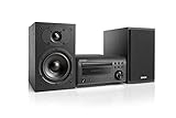 Denon D-M41DAB HiFi System, CD Player with Speakers, Audio Receiver, Bluetooth, 2x30W + Subwoofer PreOut, FM/DAB/DAB+ Tuner, 2x Optical Input, Headphone Output - Black