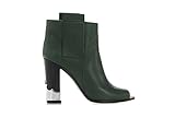 Golden Goose Shoes NUI Leather PEEP-Toe Ankle BOOTS-36 Donna Green