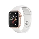 Apple Watch Series 5 (GPS, 40MM) - Gold Aluminium case with White Sport Band (Renewed)
